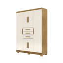 Ver imagem 7 de Guarda Roupa Casal Belga 6 Portas de Bater 3 Gavetas com Cabideiros Nature/offwhite G98 - Gran Belo