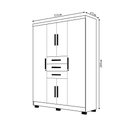Ver imagem 4 de Guarda Roupa Casal Belga 6 Portas de Bater 3 Gavetas com Cabideiros Nature/offwhite G98 - Gran Belo