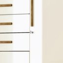 Ver imagem 5 de Guarda Roupa Casal Belga 6 Portas de Bater 3 Gavetas com Cabideiros Nature/offwhite G98 - Gran Belo