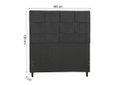 Ver imagem 2 de Cabeceira Casal King Size 195 Cm New Style Preto para Cama Box Estofada - Jbe Móveis