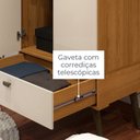 Ver mais imagens de Guarda Roupa Solteiro Armário Compacto Multifuncional Encanto 2 Portas 1 Gaveta Marrom Off White