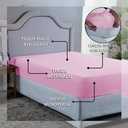Ver imagem 3 de Lençol Casal 400 Fios Poliéster Ultra Macio com Elástico Avulso:rosa