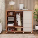 Ver imagem 5 de Cômoda Grande 2 Portas 5 Gavetas Marrom Pegasus Caemmun