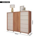 Ver mais imagens de Cômoda Grande 2 Portas 5 Gavetas Marrom Pegasus Caemmun