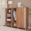 Ver imagem 4 de Cômoda Grande 2 Portas 5 Gavetas Marrom Pegasus Caemmun