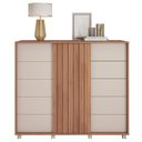 Ver imagem 7 de Cômoda Grande 2 Portas 5 Gavetas Marrom Pegasus Caemmun