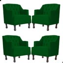 Ver imagem 2 de Kit 04 Poltrona Decorativa Gênises Suede Escritório Recepção
