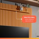 Ver imagem 6 de Painel para TV até 55 Polegadas 1,39x2,40m Ripado com Nicho Arbo Cedro/Off White Edn