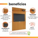Ver imagem 5 de Painel para TV até 55 Polegadas 1,39x2,40m Ripado com Nicho Arbo Cedro/Off White Edn