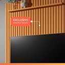 Ver imagem 5 de Painel para TV até 55 Polegadas 1,39x2,40m Ripado com Nicho Arbo Cedro/Off White Edn