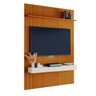 Painel para Tv até 55 Polegadas 1,39x2,40m Ripado com Nicho Arbo Cedro/off White Edn - 1