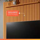 Ver imagem 7 de Painel para TV até 55 Polegadas 1,39x2,40m Ripado com Nicho Arbo Cedro/Off White Edn