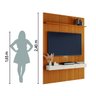 Painel para Tv até 55 Polegadas 1,39x2,40m Ripado com Nicho Arbo Cedro/off White Edn - 5