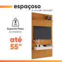 Ver mais imagens de Painel para TV até 55 Polegadas 1,39x2,40m Ripado com Nicho Arbo Cedro/Off White Edn
