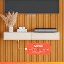 Ver imagem 2 de Painel para TV até 55 Polegadas 1,39x2,40m Ripado com Nicho Arbo Cedro/Off White Edn