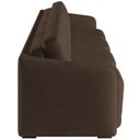 Ver imagem 2 de Sofá Cama para Sala de Estar 4 Lugares 316cm Montserrat K01 Veludo Marrom - Lyam Decor