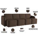 Ver mais imagens de Sofá Cama para Sala de Estar 4 Lugares 316cm Montserrat K01 Veludo Marrom - Lyam Decor