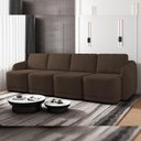 Ver imagem 7 de Sofá Cama para Sala de Estar 4 Lugares 316cm Montserrat K01 Veludo Marrom - Lyam Decor