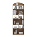 Ver imagem 6 de Kit 2 Estantes para Livros com Nichos Arco Marrom/Cinamomo