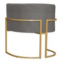 Ver imagem 7 de Poltrona Decorativa Sala de Estar Luana Base Gold Suede