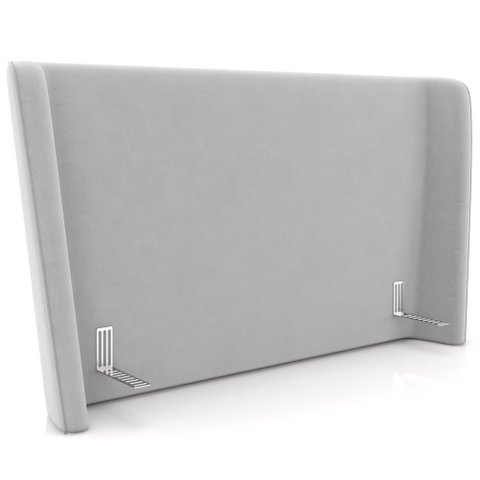 Cabeceira Cama Box Queen 160cm Nilo P05 Veludo Cinza - Lyam Decor