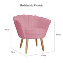 Ver imagem 4 de Poltrona Decorativa Pétala Reforçada Sala Estética Salão Escritório Rose