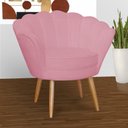 Ver imagem 2 de Poltrona Decorativa Pétala Reforçada Sala Estética Salão Escritório Rose