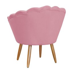 Poltrona Decorativa Pétala Reforçada Sala Estética Salão Escritório Rose - 3