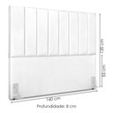 Ver imagem 3 de Cabeceira Queen 160 Cm com Frame Dalia Corino Branco Artte