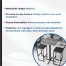 Conjunto Mesa Alta Bar Bistrô Quadrada Imbuia 2 Banquetas Confort Estofado Don Castro - 3