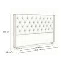 Ver imagem 4 de Cabeceira Casal Queen 160 Cm Flora Bouclé Off White - Nexta Casa