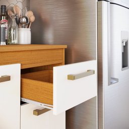 Cozinha Completa Donatella Compacto Multiuso Premium - Cedro/off White - 9