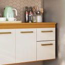 Ver mais imagens de Cozinha Completa Donatella Compacto Multiuso Premium - Cedro/off White