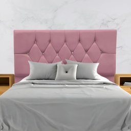 Cabeceira Estofada Cama Box Solteirão 100 Cm Suede Ayla:rosê - 2