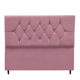 Cabeceira Estofada Cama Box Solteirão 100 Cm Suede Ayla:rosê - 1