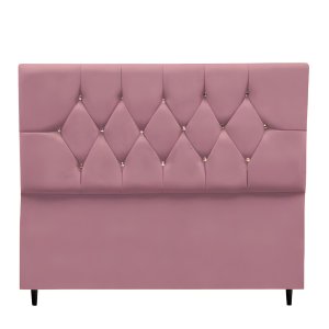 Cabeceira Estofada Cama Box Solteirão 100 Cm Suede Ayla:rosê