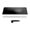 Ver imagem 2 de Kit 3 Bandejas Prateleiras 40x73 P/gôndola New Plus Preta Porta Etiquetas Branco - Sa Gôndolas