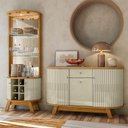 Ver imagem 1 de Aparador para Sala Buffet Monza e Cristaleira Marina Cumaru Opala – Madetec