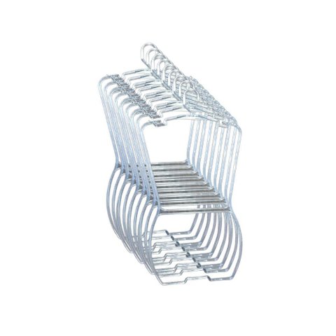 Kit 100un. Cabide Silhueta Adulto em Ps Cristal