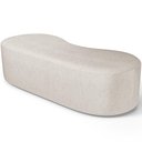 Ver imagem 2 de Kit Puff Redondo Lola e Puff Recamier Orgânico Orbit W01 Linho Cru - Lyam Decor