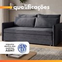 Ver imagem 5 de Sofá Cama 2 Lugares 1,65m com Almofadas Sophia