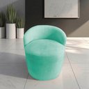 Ver imagem 7 de Poltrona Decorativa Yara Orgânica Veludo Acqua