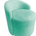 Ver imagem 5 de Poltrona Decorativa Yara Orgânica Veludo Acqua