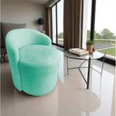 Ver imagem 1 de Poltrona Decorativa Yara Orgânica Veludo Acqua
