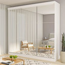 Ver imagem 1 de Guarda Roupa Casal Texas Luxo 205,9 3 Portas com Espelho 4 Gavetas Branco