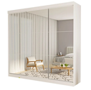 Ver imagem 2 de Guarda Roupa Casal Texas Luxo 205,9 3 Portas com Espelho 4 Gavetas Branco