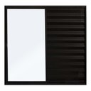 Ver imagem 1 de Janela de Alumínio Preto Veneziana de Correr 3 Folhas Sem Grade Hale Esquadrias - 1.20(L) X 1.00(A)