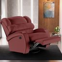 Ver imagem 6 de Poltrona do Papai Sala de Cinema Reclinável Kylie Glider Manual Giratória PU Vermelho G23 Gran Belo