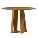 Ver imagem 1 de Mesa de Jantar 4 Lugares Redonda 100cm Tampo Mdf Belly N01 Ypê - Lyam Decor