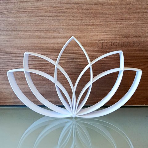 Estatueta Flor de Lótus - Símbolo Vida, Decoração,quarto - Cor: Branco